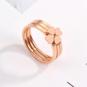 Peach Heart 3-in-1 Combination Fashion Ring